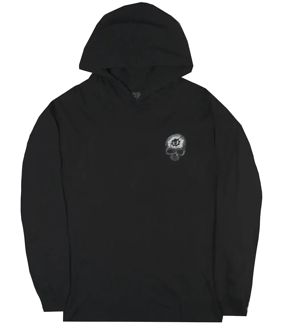 Gears of War Skull & Gun-Bones Black Hoodie Long Sleeve Shirt
