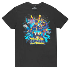 Marvel Superheroes Thor Love & Thunder Poster Black T-Shirt