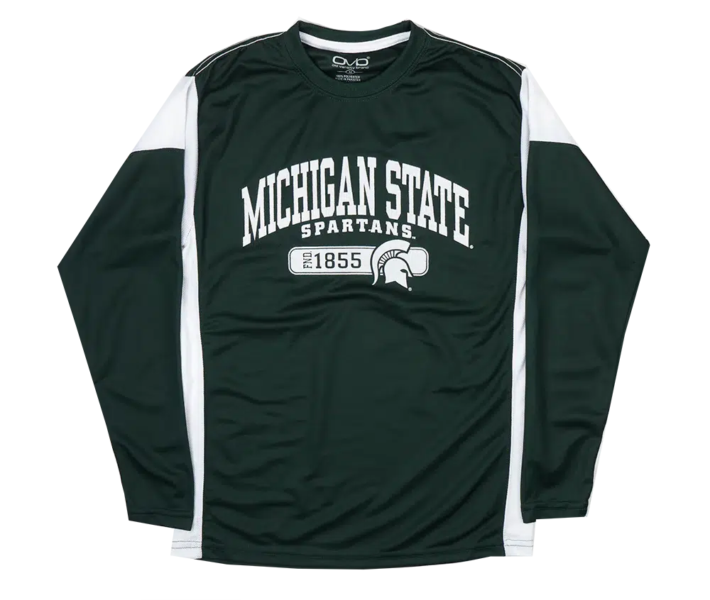 Michigan State Spartans NCAA Jersey-Style Long Sleeve Shirt