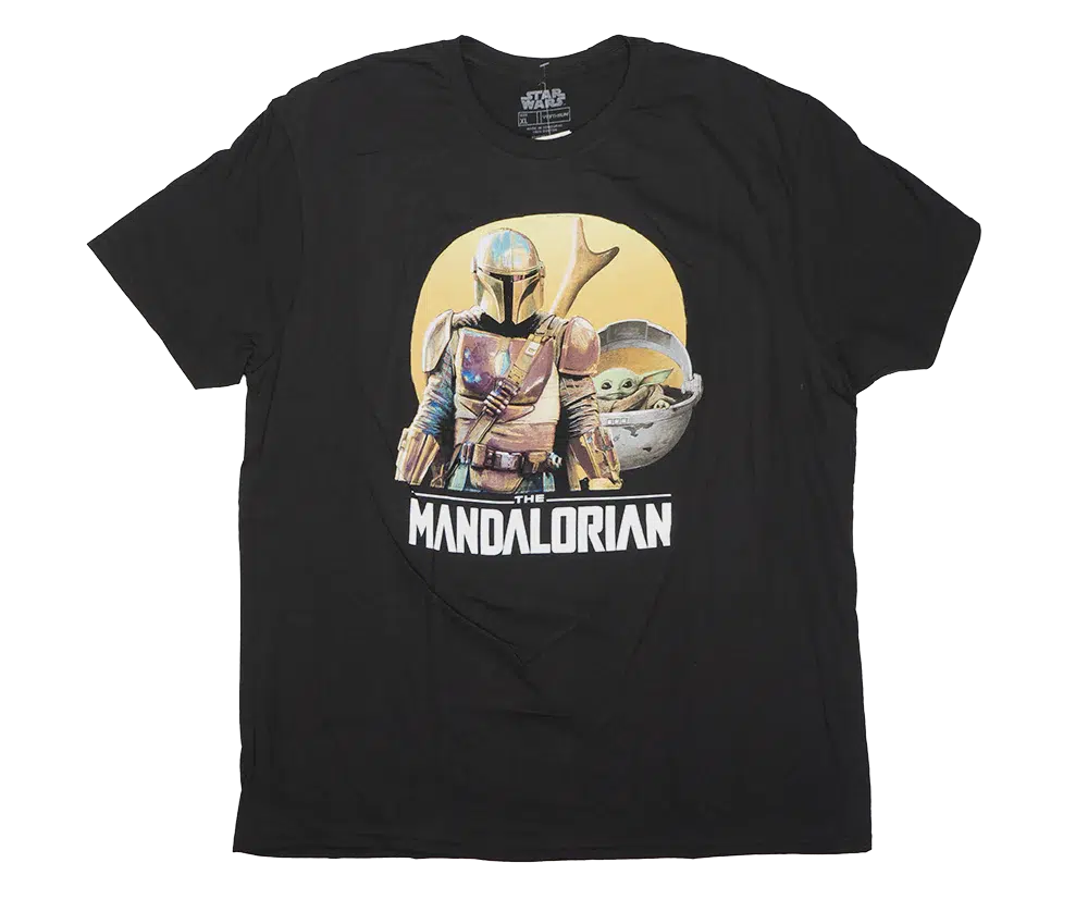 Star Wars Officially Licensed "The Mandalorian" Black Adult T-Shirt