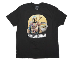 Star Wars Officially Licensed "The Mandalorian" Black Adult T-Shirt