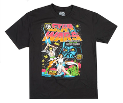 Star Wars Officially Licensed Star Duel Comic inspired Black Adult T-Shirt