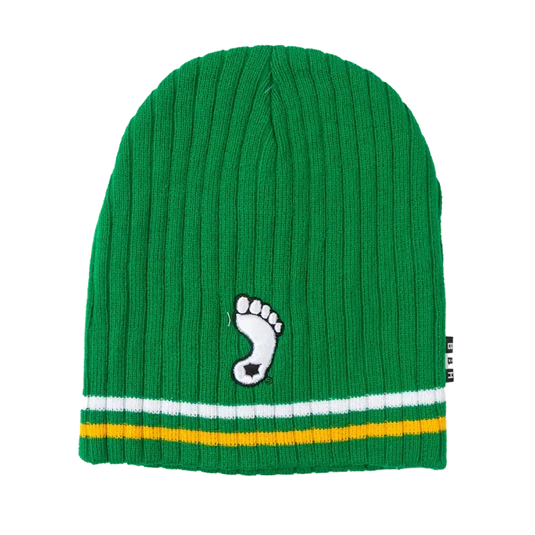 North Carolina Tar Heels BBH NCAA Alternative Logo Striped Winter Knit Hat Beanie - Green