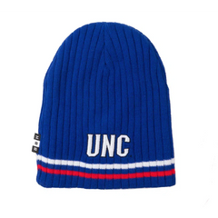 North Carolina Tar Heels BBH NCAA Alternative Logo Striped Winter Knit Hat Beanie - Blue