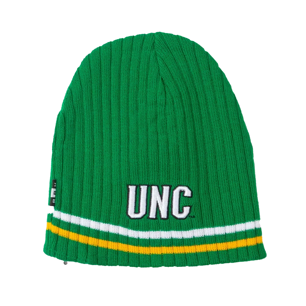 North Carolina Tar Heels BBH NCAA Primary Logo Striped Winter Knit Hat Beanie - Green