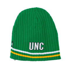 North Carolina Tar Heels BBH NCAA Primary Logo Striped Winter Knit Hat Beanie - Green