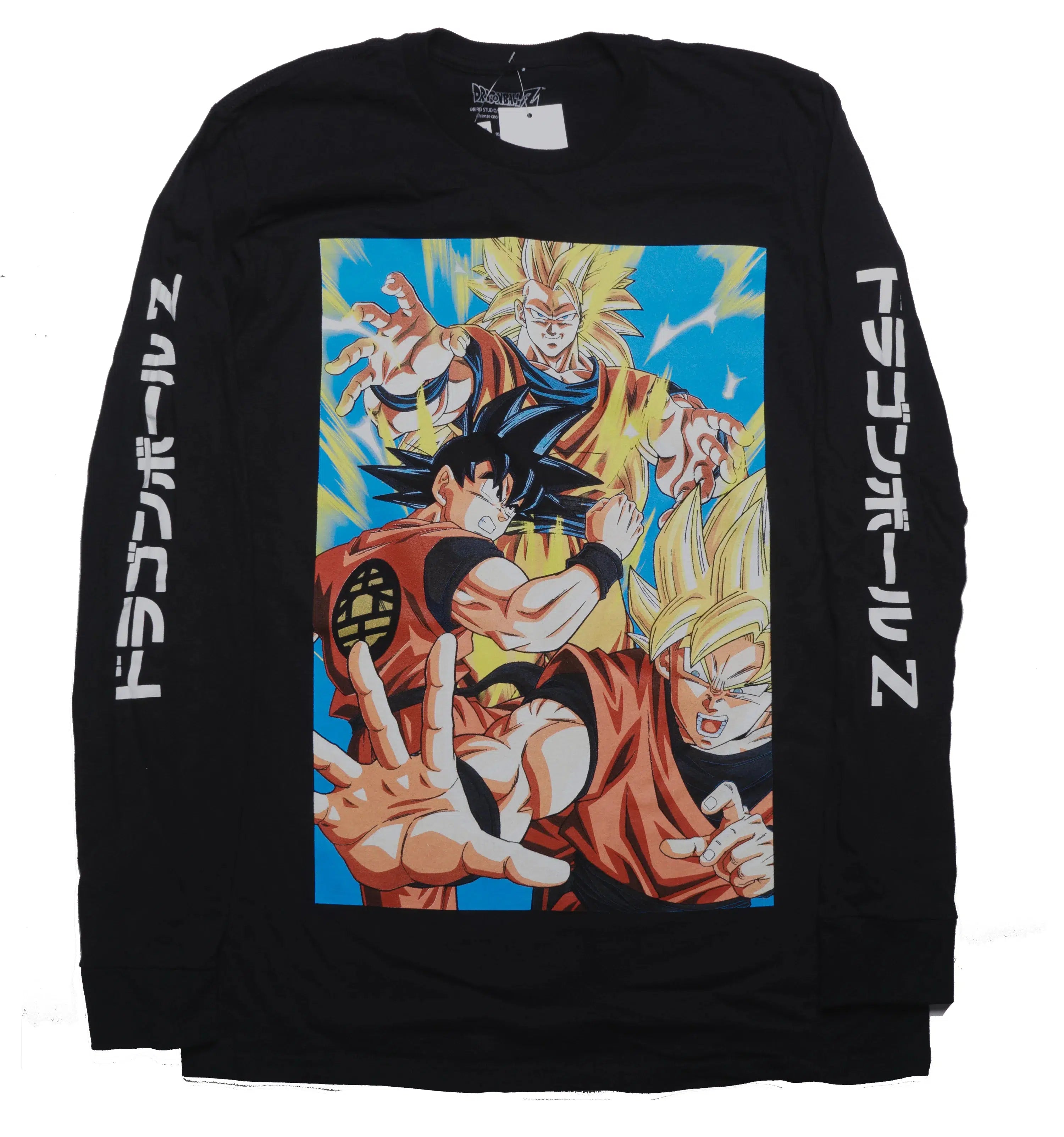 Dragon Ball Z Anime TV Series Graphic Long Sleeve Black T-shirt