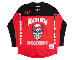 Death Row Records Tupac Shakur Red & Black Hockey Jersey by Headgear Classics