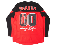 Death Row Records Tupac Shakur Red & Black Hockey Jersey by Headgear Classics
