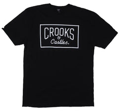 "Crooks & Castles Script Logo Men's XL Black T-Shirt Authentic Streetwear Vibe"