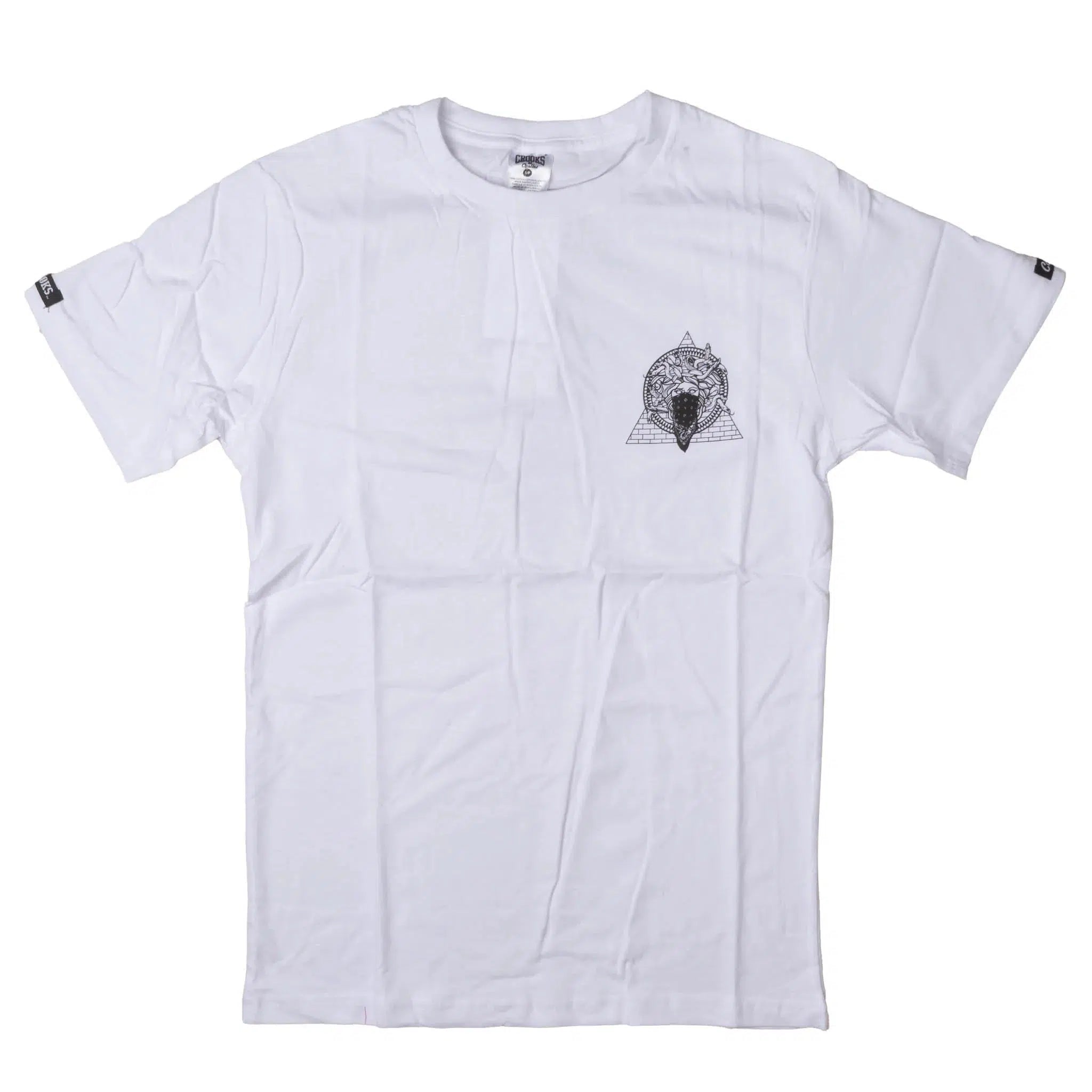 "Crooks & Castles Illuminati White T-Shirt: Cutting Edge Streetwear"