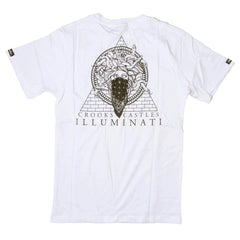 "Crooks & Castles Illuminati White T-Shirt: Cutting Edge Streetwear"