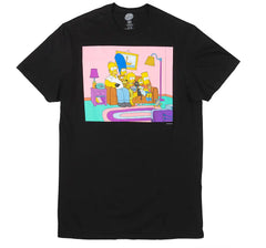 The Simpsons Family Time Black Adult Novelty T-Shirt