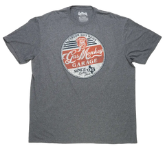 Gas Monkey Garage GMG Circle Logo Short Sleeve Gray T-Shirt for Men