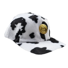 Capital Gains Streetwear Black & White Pony Fur Flat Bill Strap Back Adjustable Hat