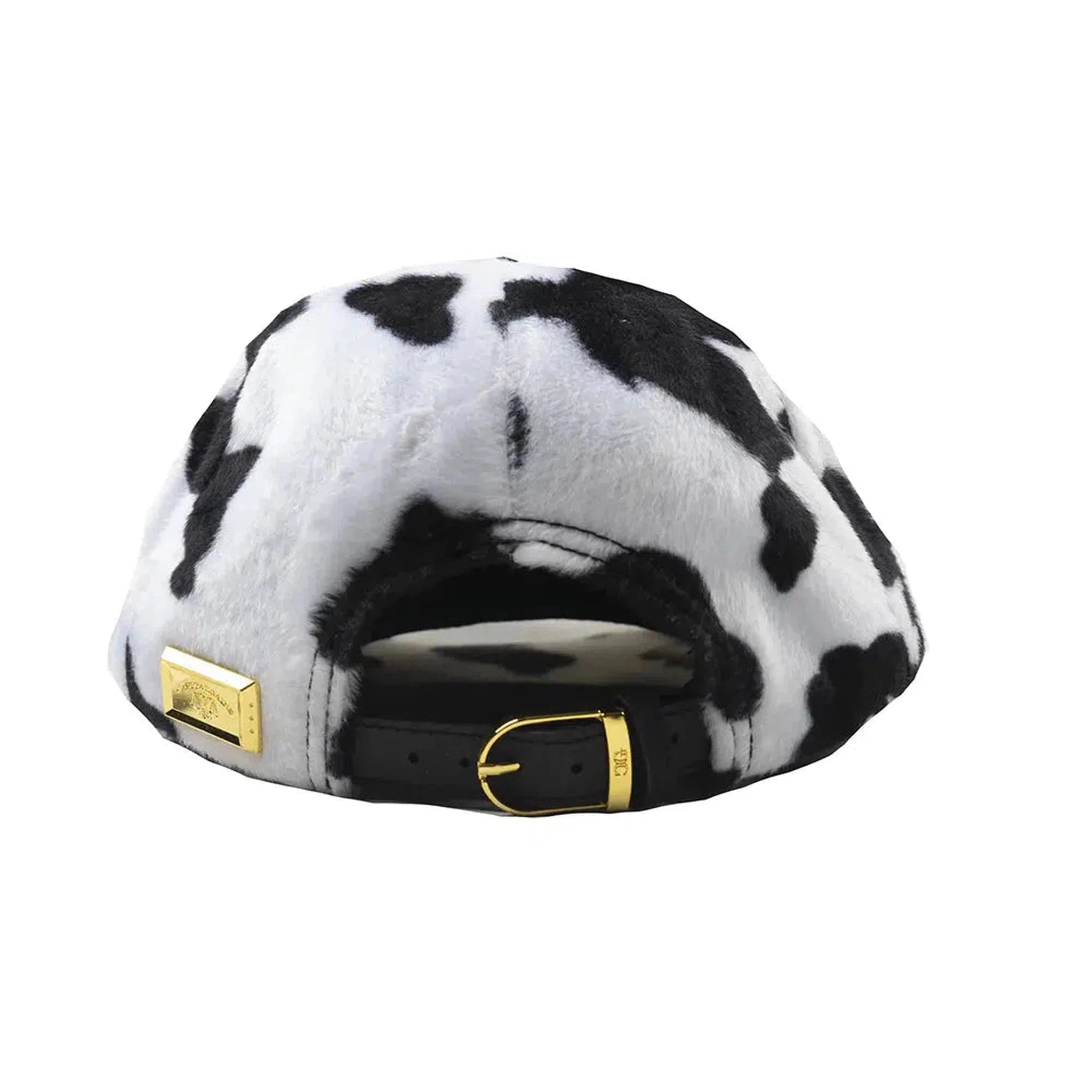 Capital Gains Streetwear Black & White Pony Fur Flat Bill Strap Back Adjustable Hat