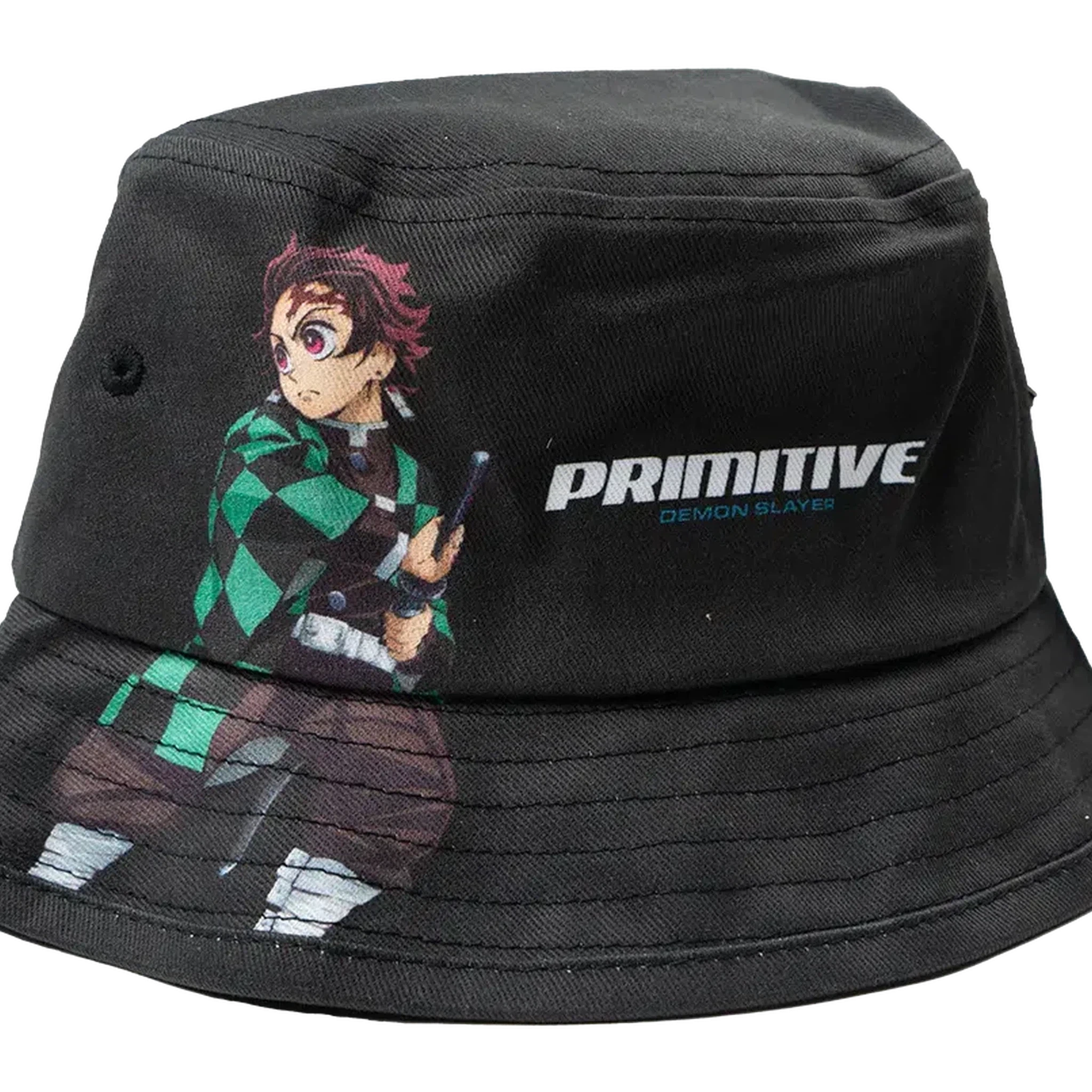 Primitive X Tanjiro Kamado Demon Slayer Reversible Black Bucket Hat