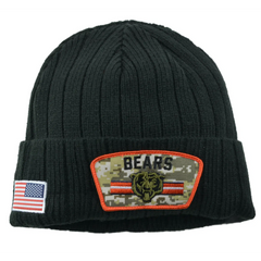 Chicago Bears New Era Salute to Service Black Knit Beanie Winter Watch Cap