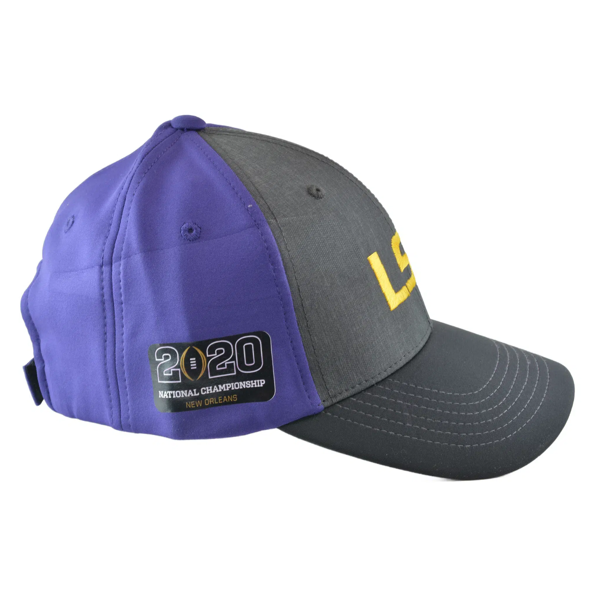 LSU Tigers 2020 Football Championship Team Adjustable Purple & Gray Hat by TOW