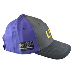 LSU Tigers 2020 Football Championship Team Adjustable Purple & Gray Hat by TOW