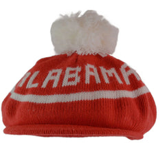 Alabama Crimson Tide NCAA Red knit Tam o' Shatner Style Golf Winter Hat with Pom