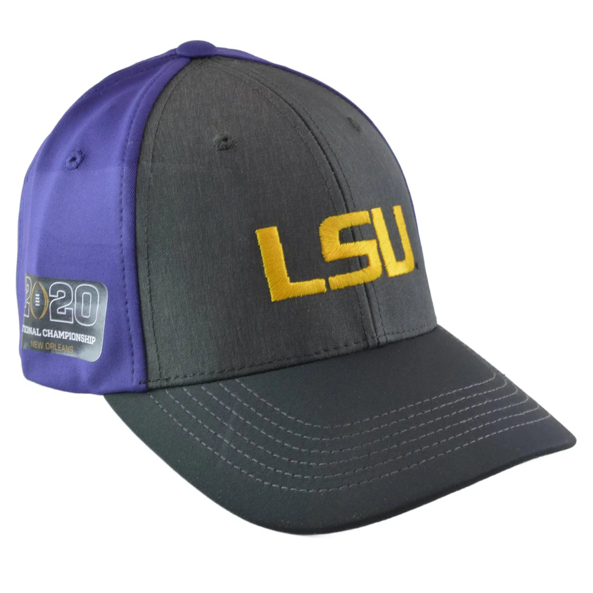 LSU Tigers 2020 Football Championship Team Adjustable Purple & Gray Hat by TOW