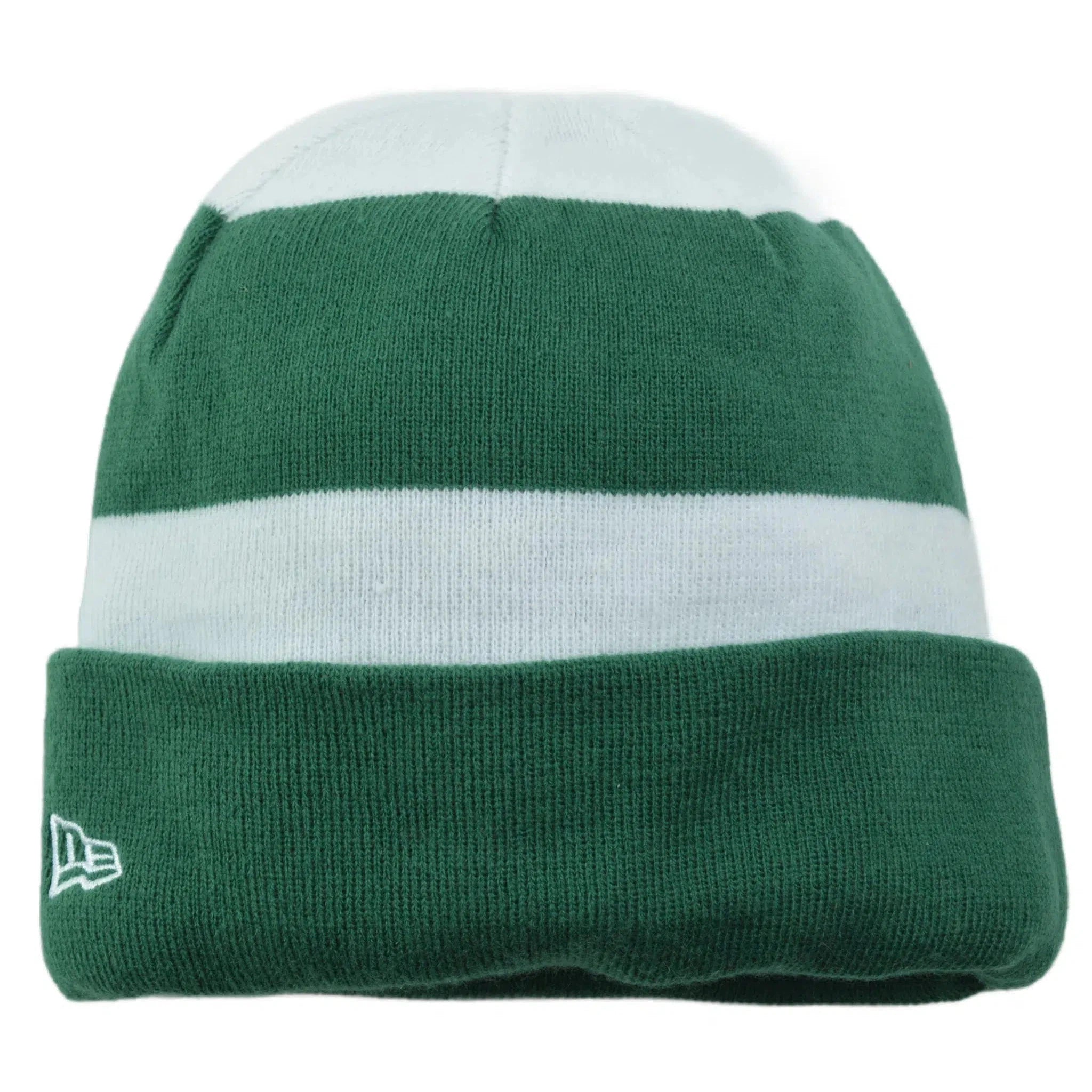 Ireland International Football Team FAI Green & White Striped Knit Winter Soccer Beanie