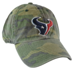 Houston Texans NFL Team Camouflage Logo Clean Up Adjustable Dad Hat Cap by '47