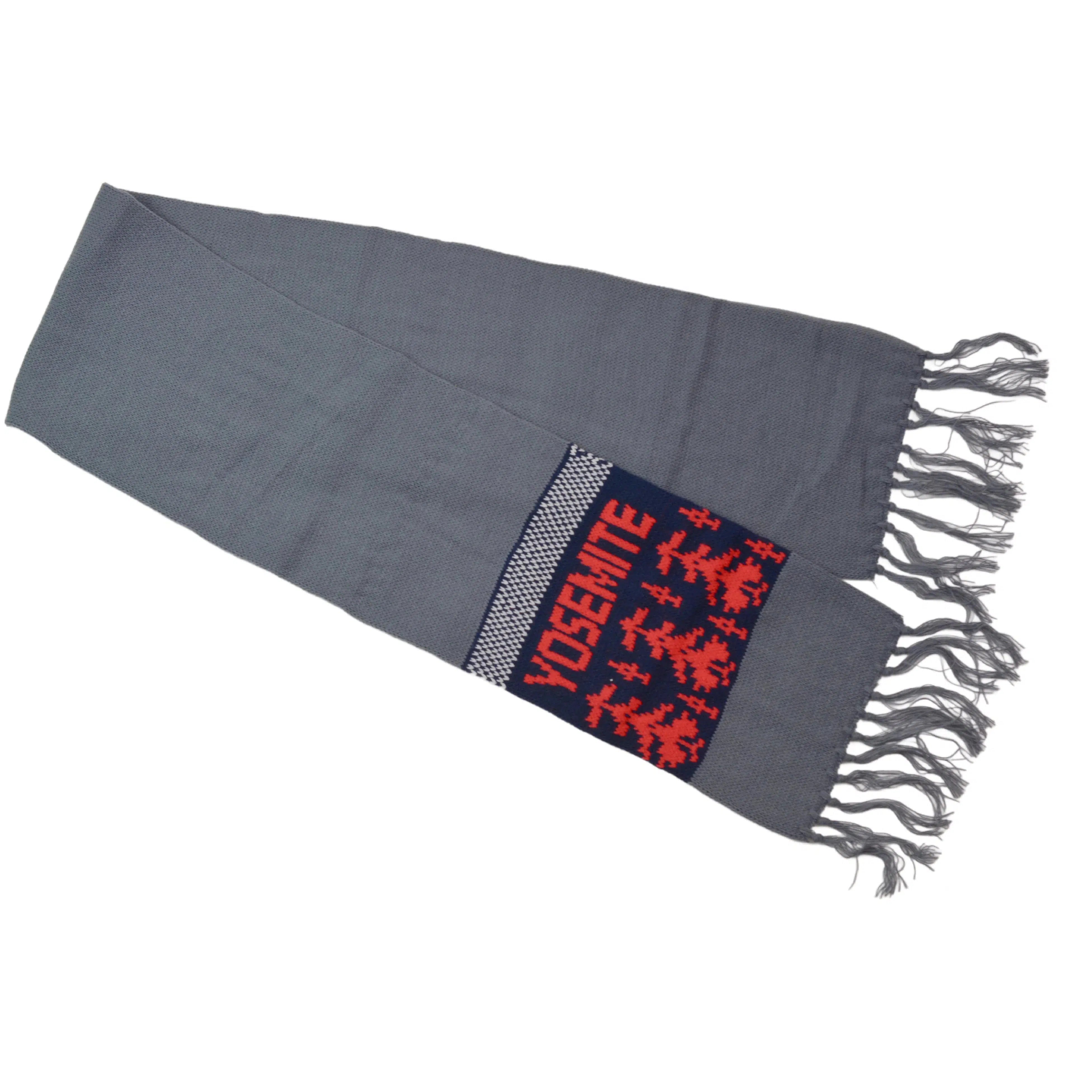 Yosemite National Park Gray Knit Winter Scarf