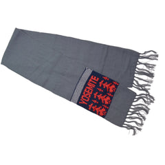 Yosemite National Park Gray Knit Winter Scarf