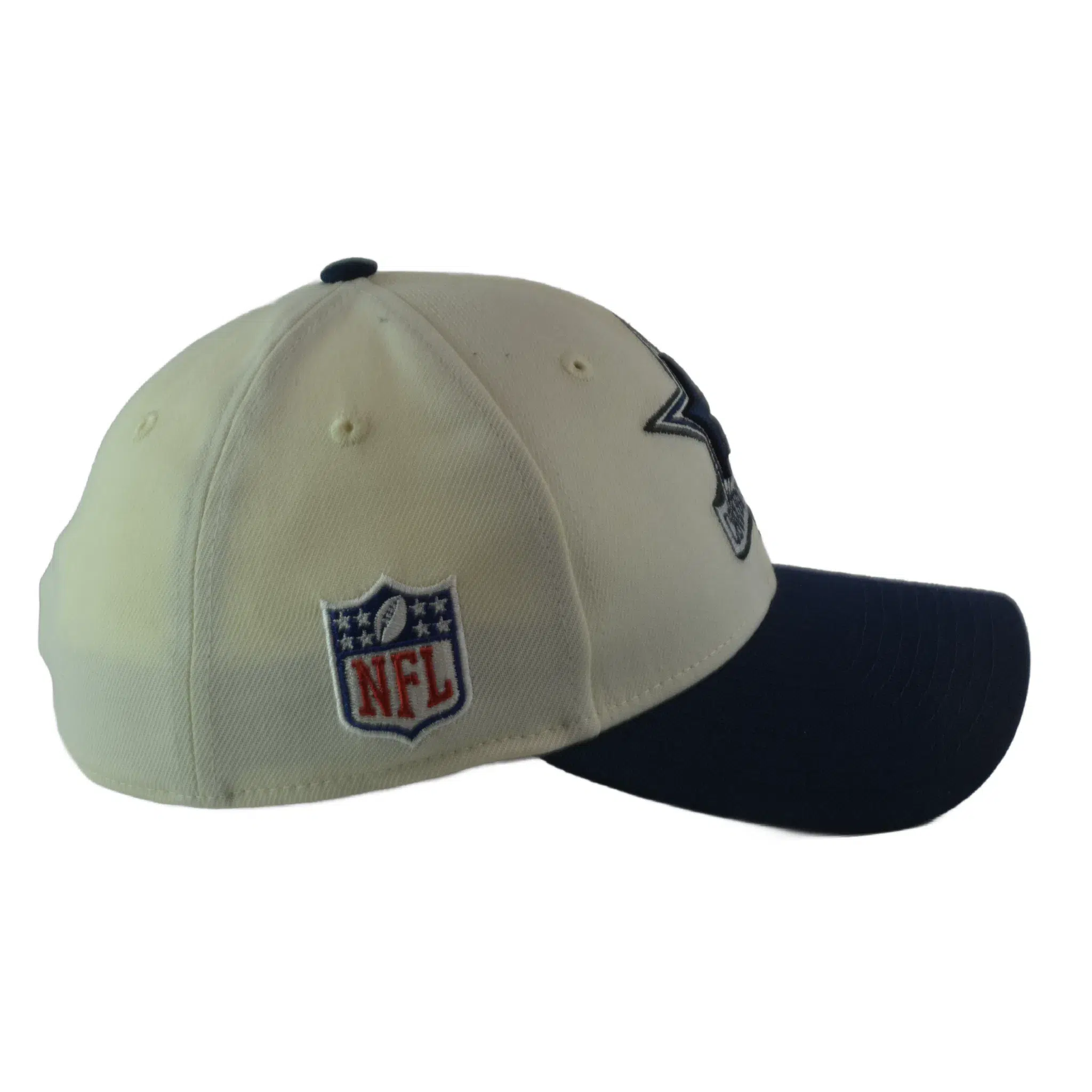 Dallas Cowboys New Era 39THIRTY NFL Sideline Coaches Flex Fit Ivory & Blue Football Hat