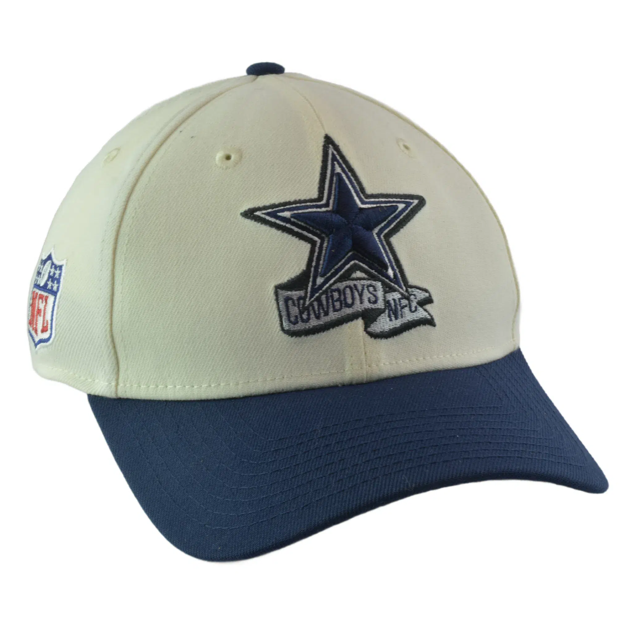 Dallas Cowboys New Era 39THIRTY NFL Sideline Coaches Flex Fit Ivory & Blue Football Hat