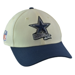 Dallas Cowboys New Era 39THIRTY NFL Sideline Coaches Flex Fit Ivory & Blue Football Hat