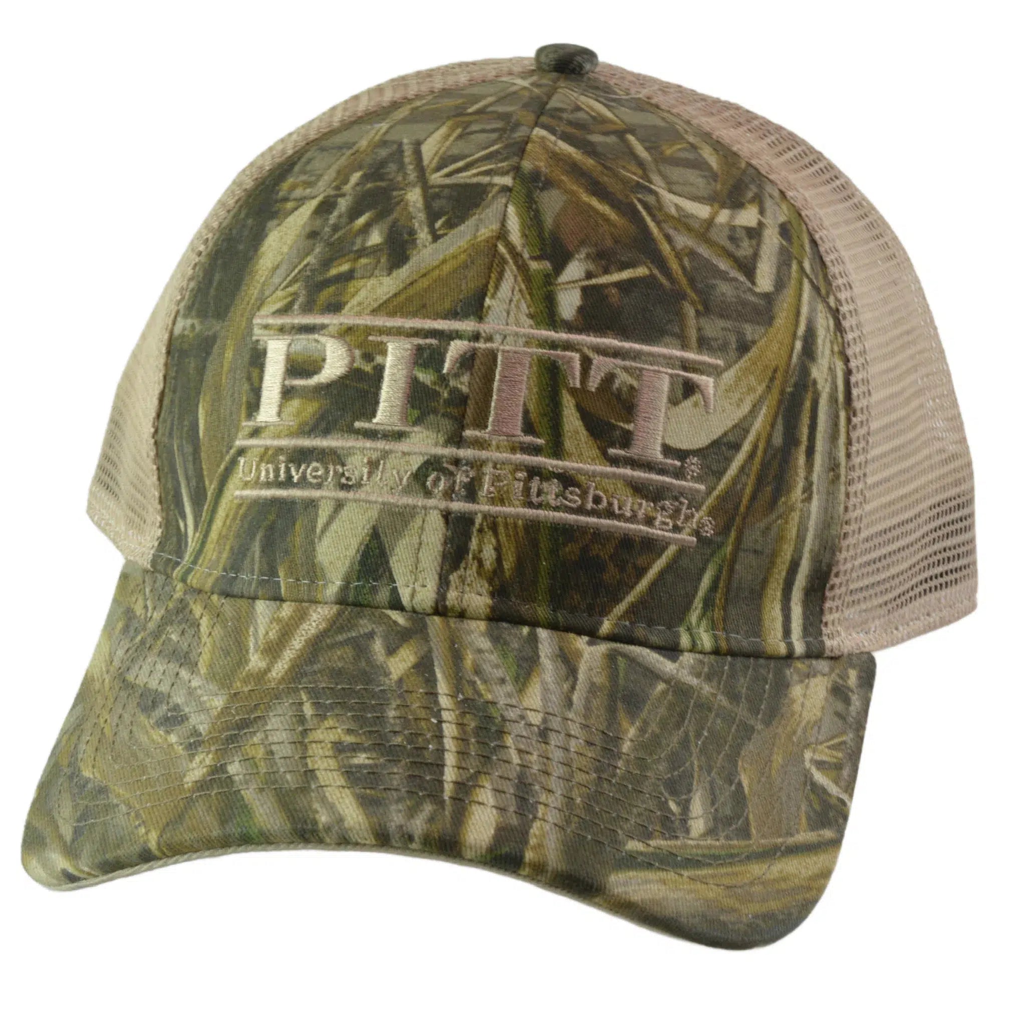 Pittsburgh Panthers 3 Bar NCAA Team Camo Mesh Back Adjustable Hat by The Game