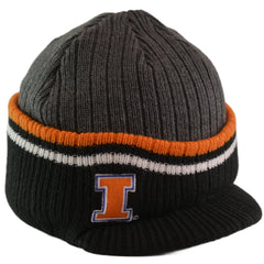 Illinois Fighting Illini NCAA Team Logo Knit Beanie Winter Hat with Visor