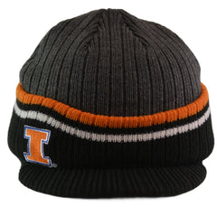 Illinois Fighting Illini NCAA Team Logo Knit Beanie Winter Hat with Visor