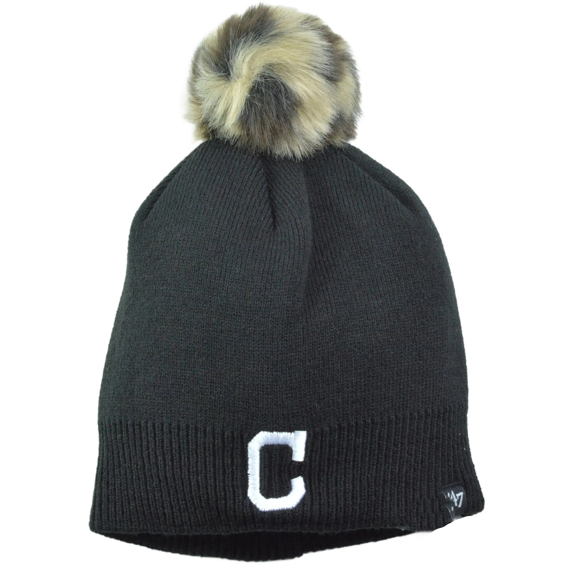 Cleveland Guardians '47 Serengeti Women's MLB Fuzzy Baseball Team Fuzzy Pom Winter Hat