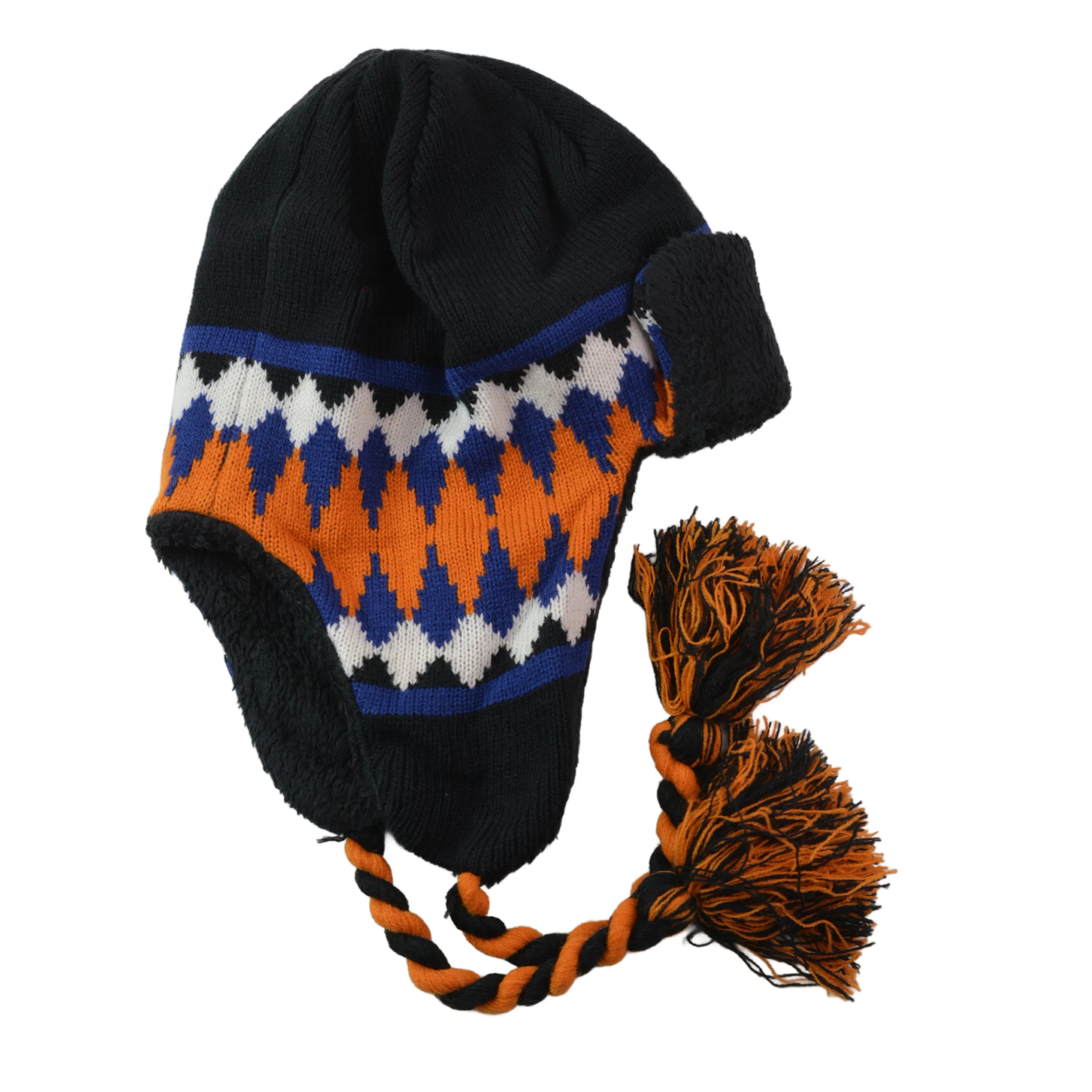 Illinois Fighting Illini Youth NCAA Black Trapper Style Beanie Winter Hat