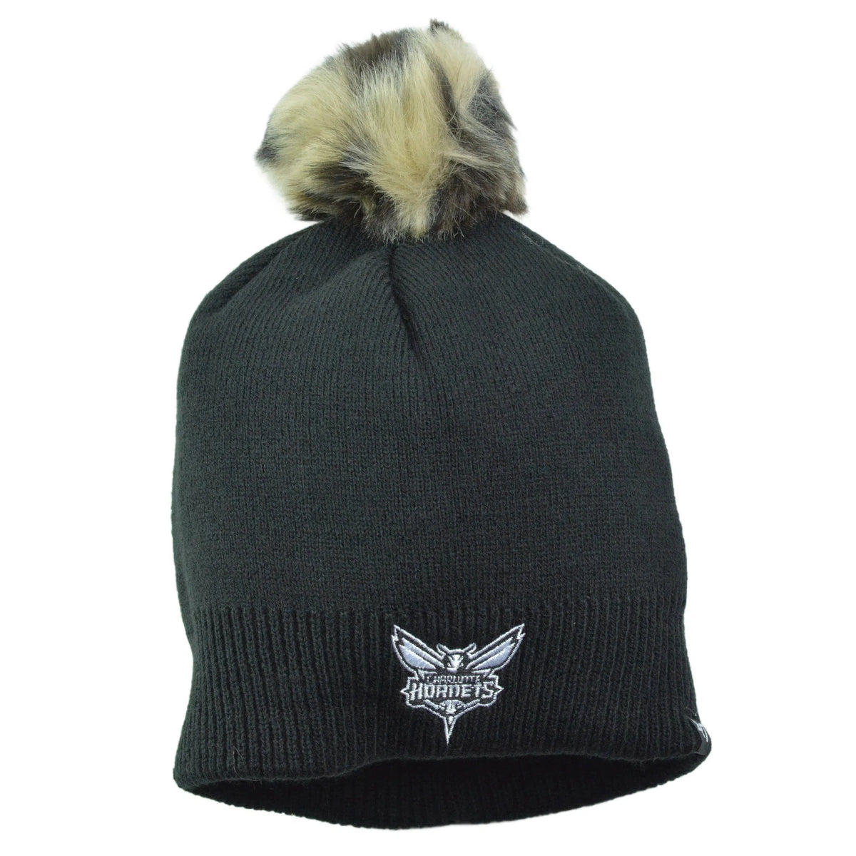 Charlotte Hornets '47 Serengeti Women's NBA Fuzzy Basketball Team Fuzzy Pom Winter Hat