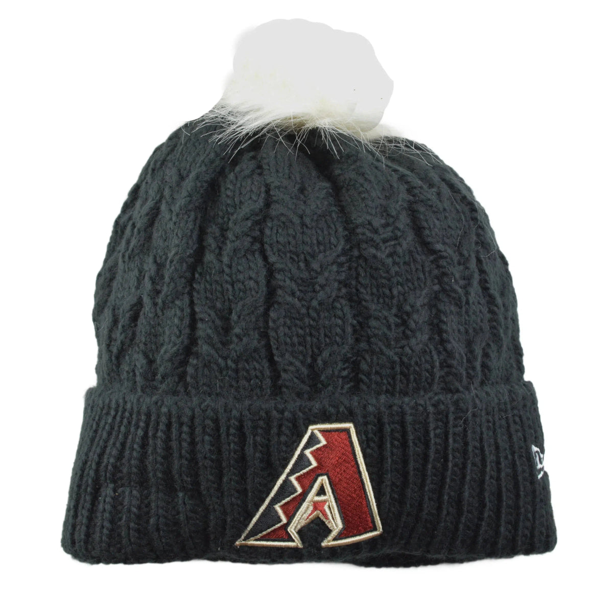 Arizona Diamondbacks New Era Women's MLB Flurry Baseball Team Fuzzy Pom Winter Hat