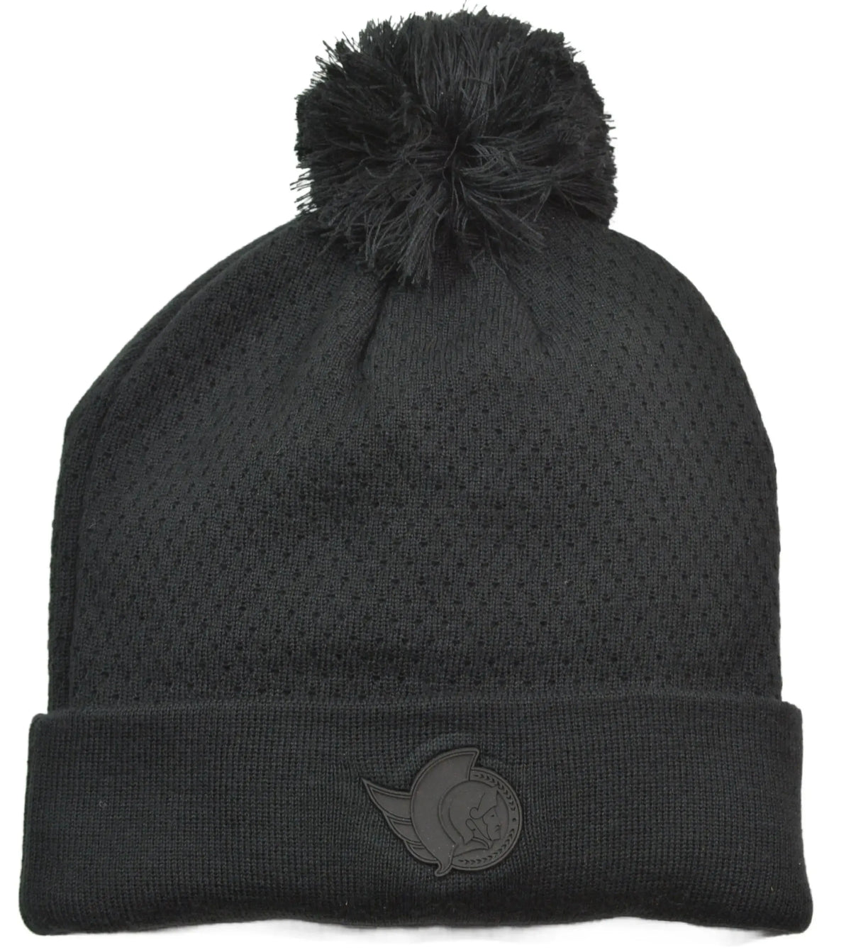Ottawa Senators Women’s Tonal Pom Beanie – Black NHL Knit Hat