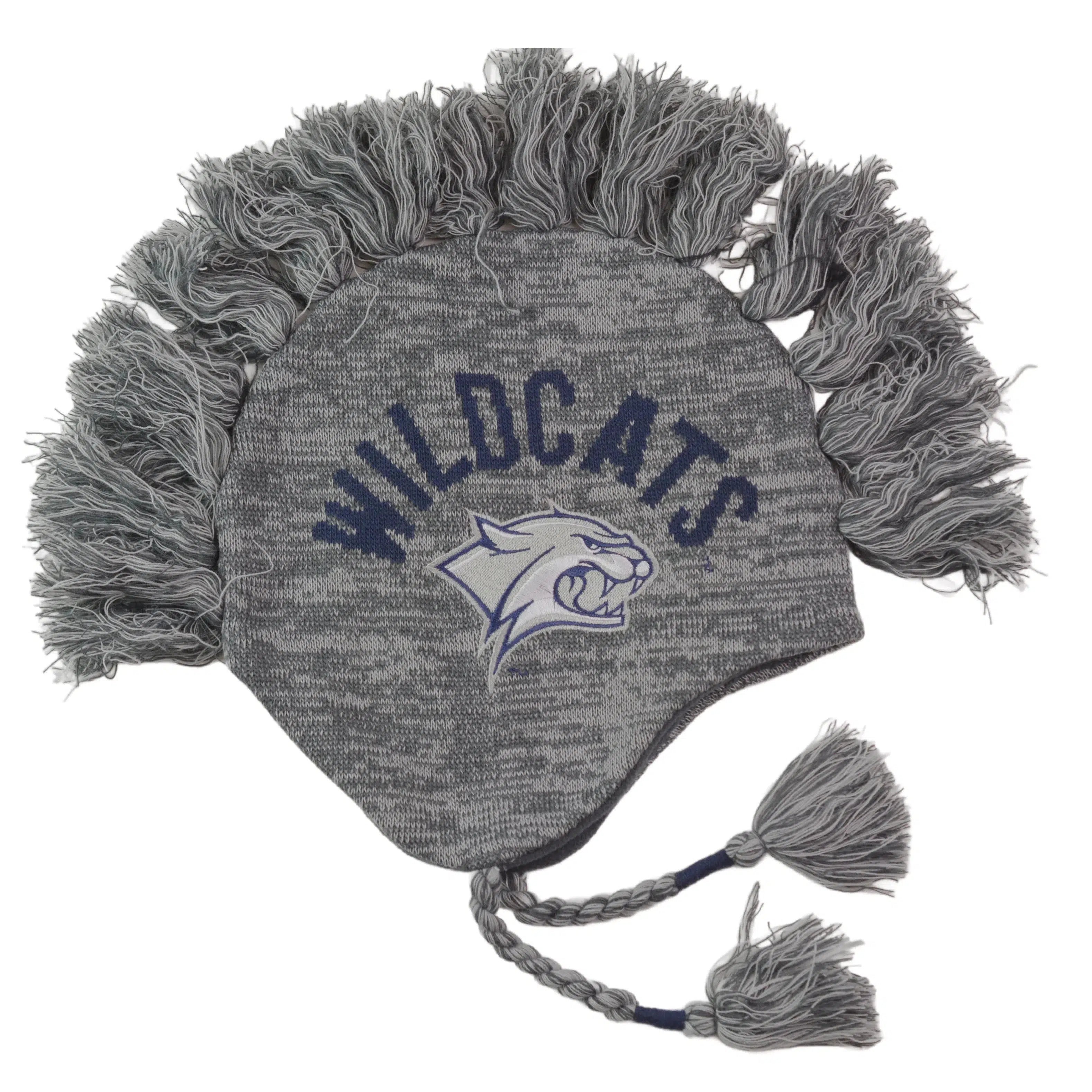 UNH New Hampshire Wildcats NCAA Mohawk-Style Gray Winter Beanie