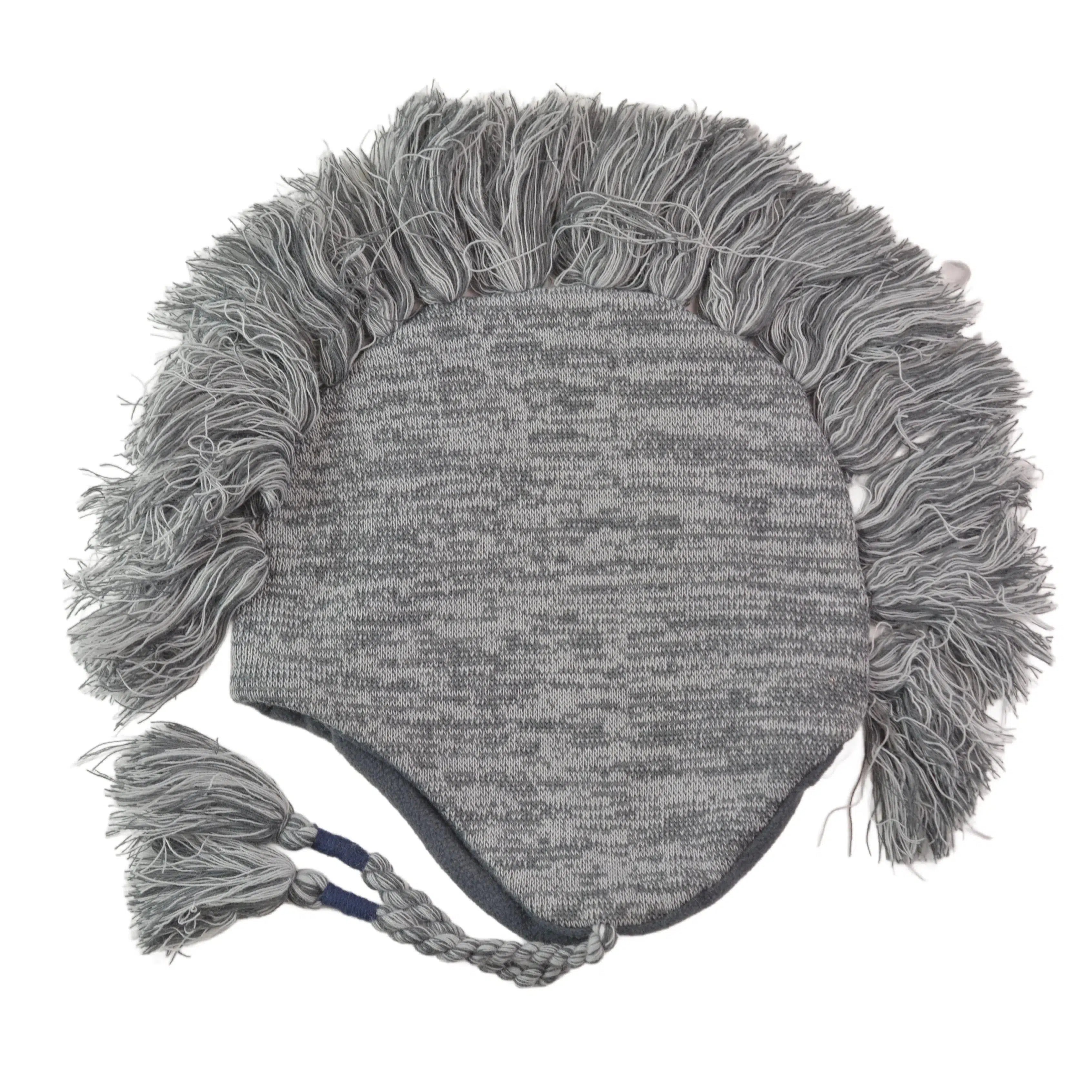 Illinois Fighting Illini NCAA Mohawk-Style Gray Winter Beanie