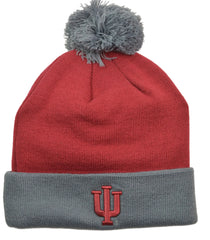 Indiana Hoosiers 2-Tone Cuffed Knit Beanie with Pom | Top of the World