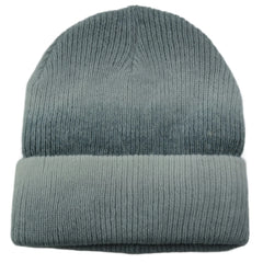 Mutual Weave Gray Faded Cuffed Knit Hat Beanie Winter Watch Cap