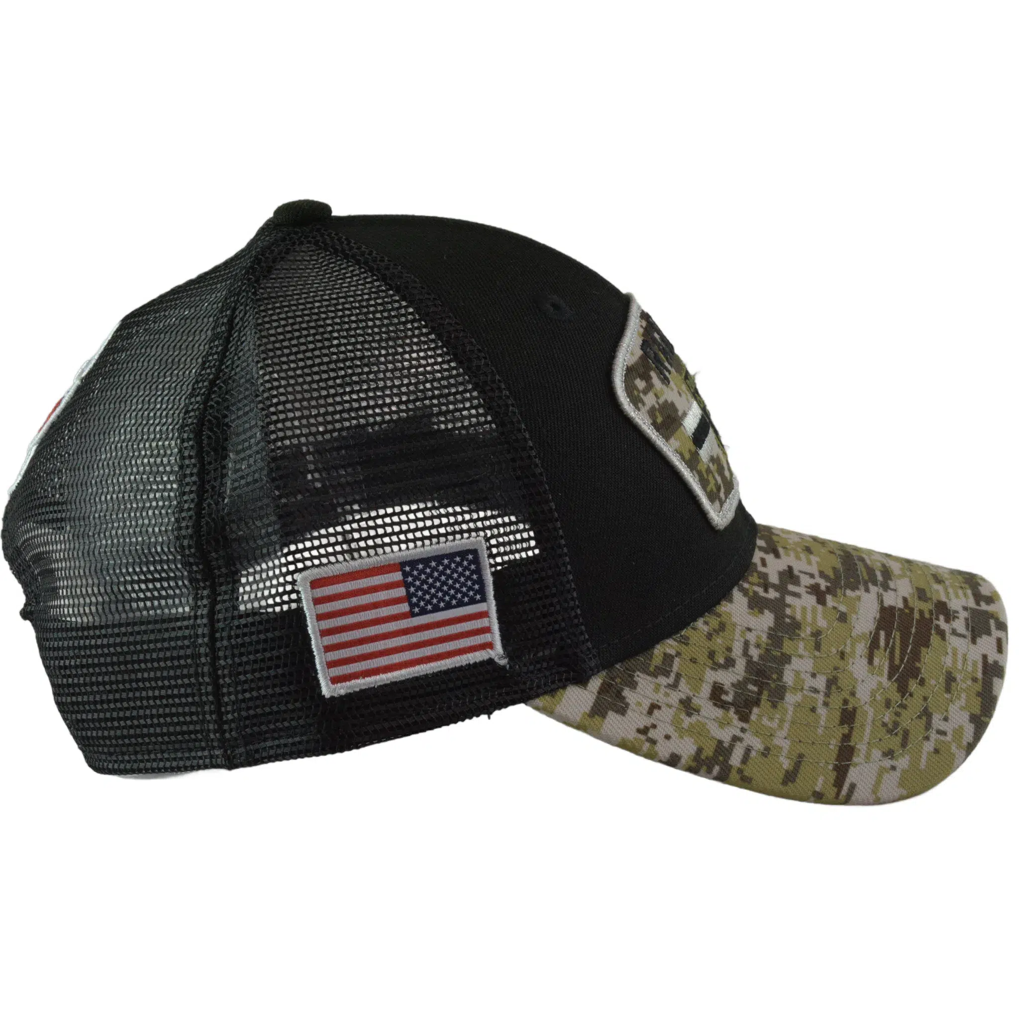 Las Vegas Raiders New Era 940 Salute To Service Black & Camo Mesh Back Adjustable Men's Snapback Hat