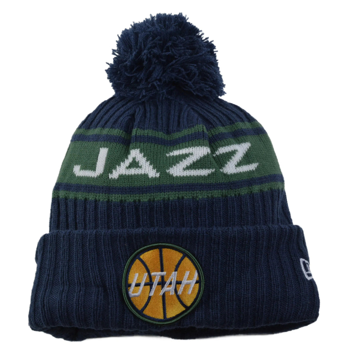 Utah Jazz New Era NBA Draft Knit Cuffed Pom Basketball Beanie Winter Hat