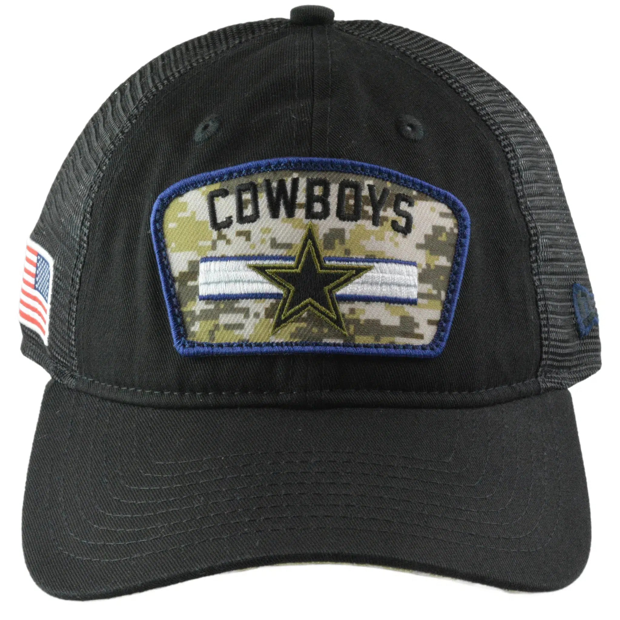 Dallas Cowboys New Era 920 Salute To Service Black Mesh Back Adjustable Men's Snapback Hat