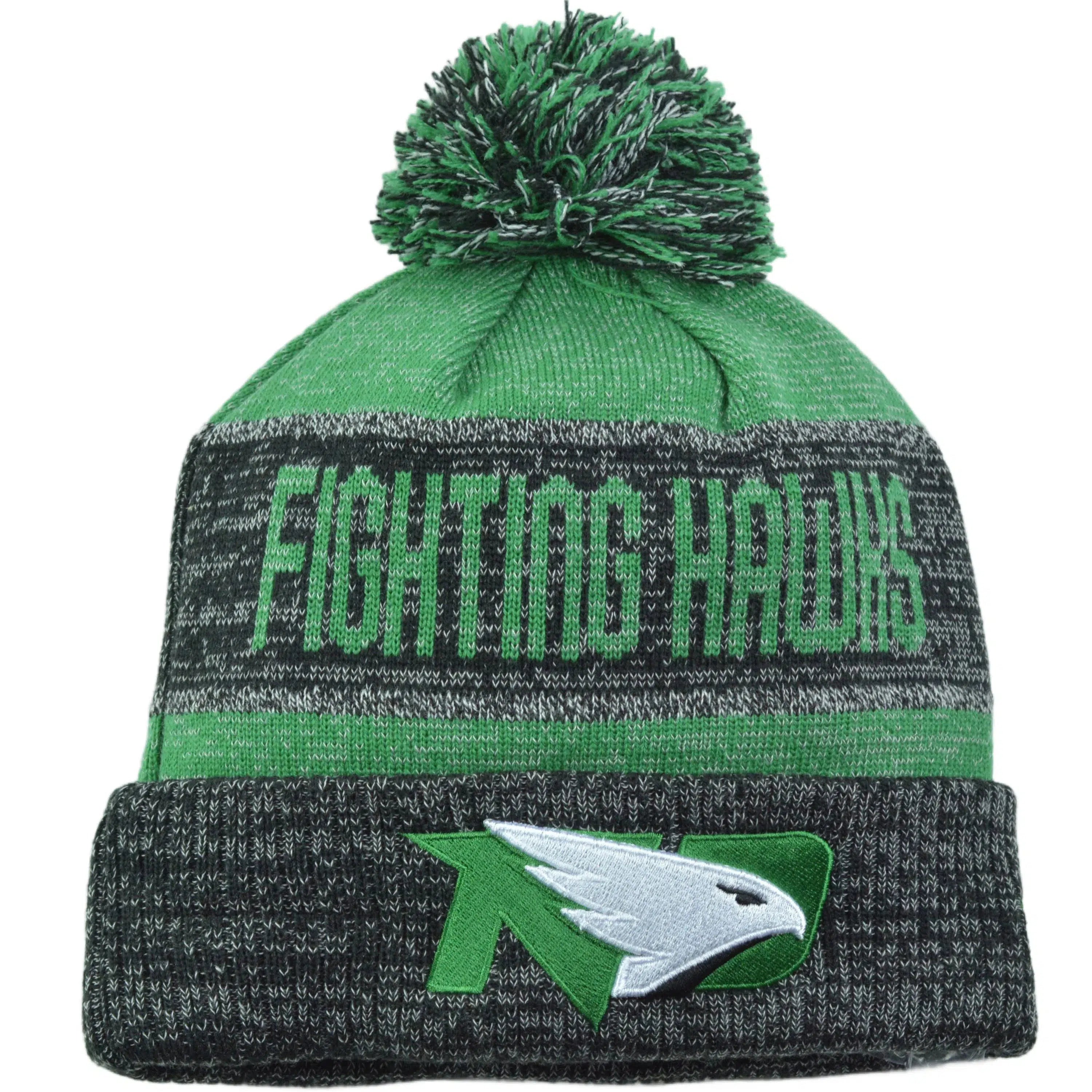 North Dakota Fighting Hawks NCAA Pom Pom Winter Knit Hat beanie by New Era