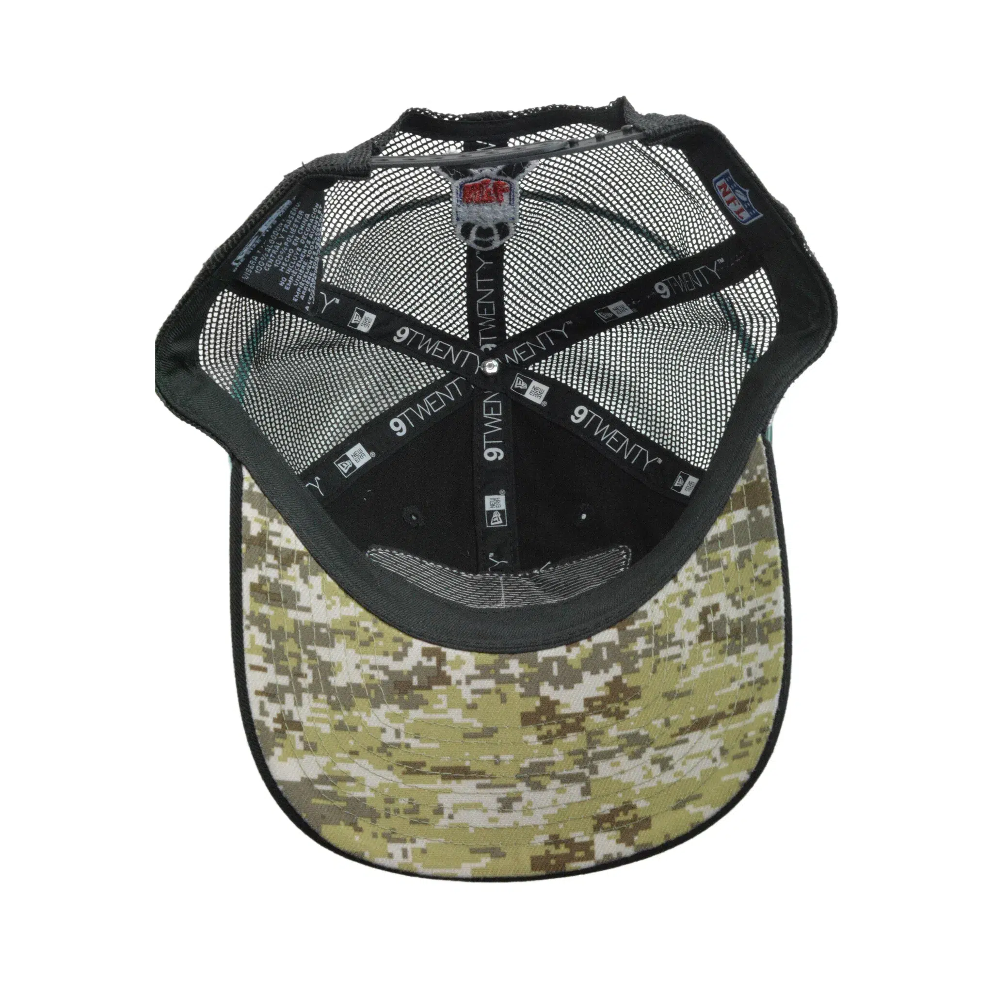 National Football League NFL New Era 940 Salute To Service Black/Camo Mesh Back Adjustable Men's Snapback Hat